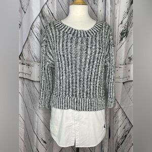 THAKOON Marled Sweater w/Shirttail L